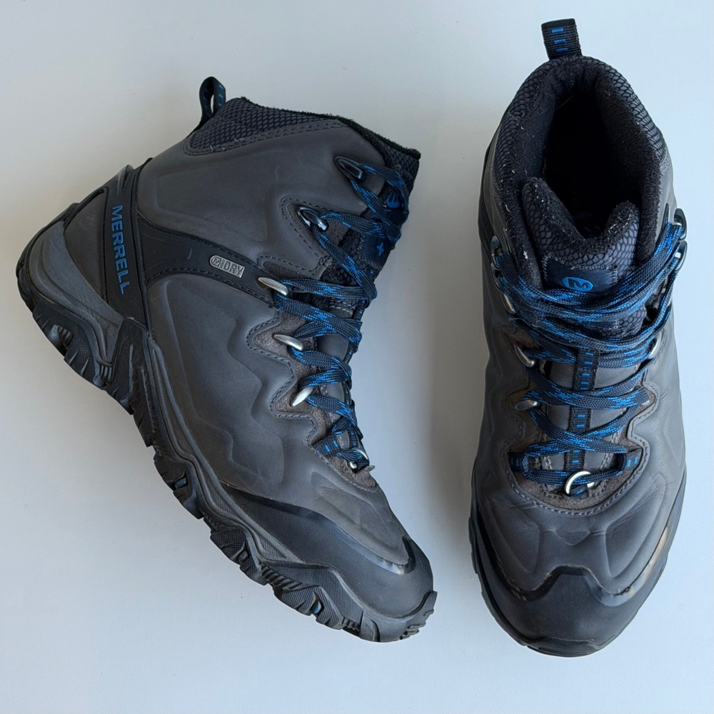 Merrell Polarand 8 Hiking Boots Mens 8.5 Gray Waterproof Thinsulate Outdoor